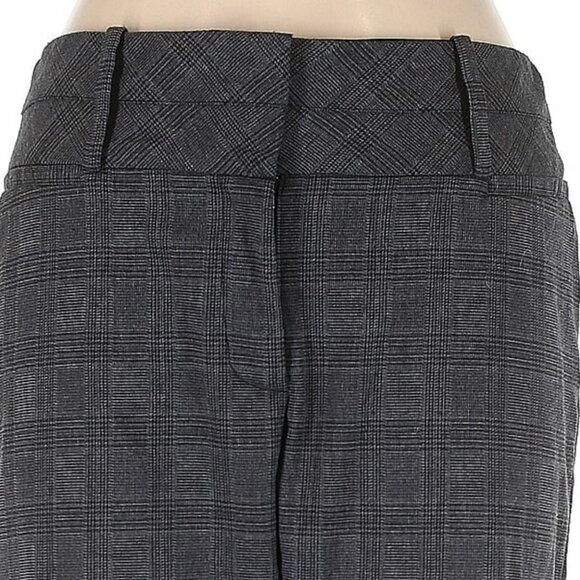 Maurices I Am Smart Gray Plaid Curvy Ankle Straight Dress Pants 13/14 Short - Picture 2 of 4